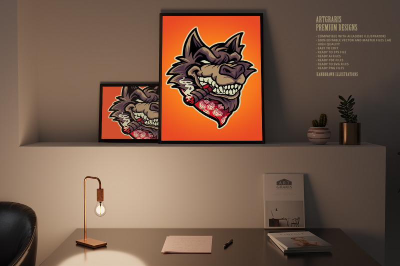 wolf-head-cigar-logo-mascot-illustrations