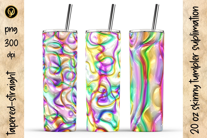 20-oz-skinny-tumbler-sublimation-3d-gel-abstract-tumbler