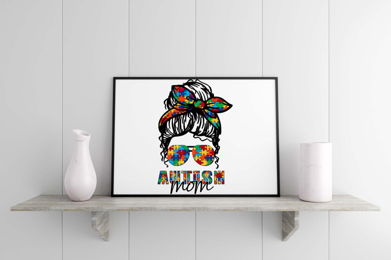 autism-mom-messy-bun-sublimation