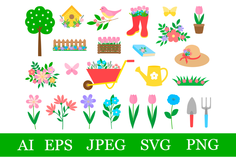 spring-clipart-spring-bundle-svg-spring-flowers-gardening