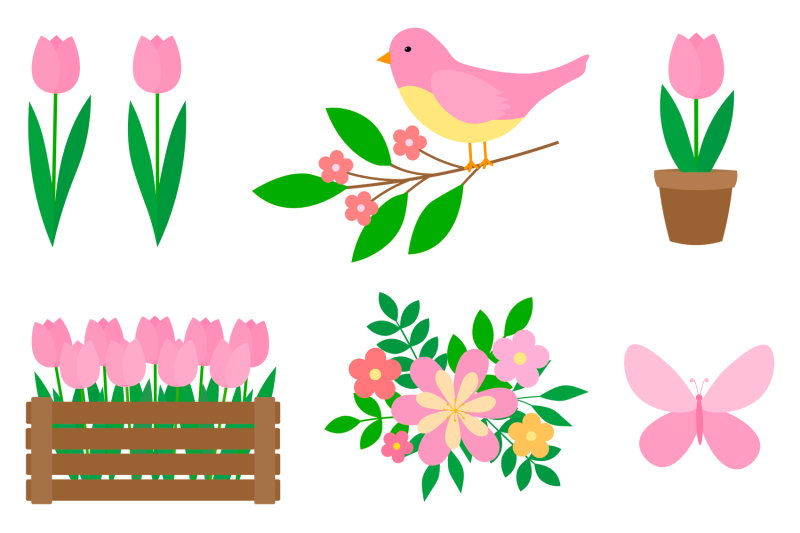 spring-clipart-spring-bundle-svg-spring-flowers-gardening