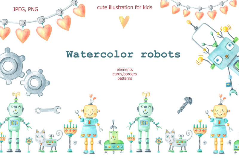watercolor-robots