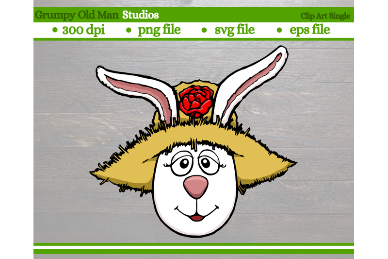 mrs-easter-bunny-with-straw-hat