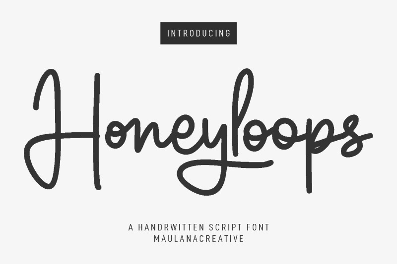 honeyloops-handwritten-cursive-script