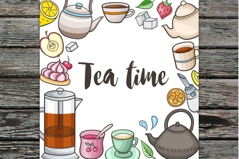 tea-time-vector-design-kit