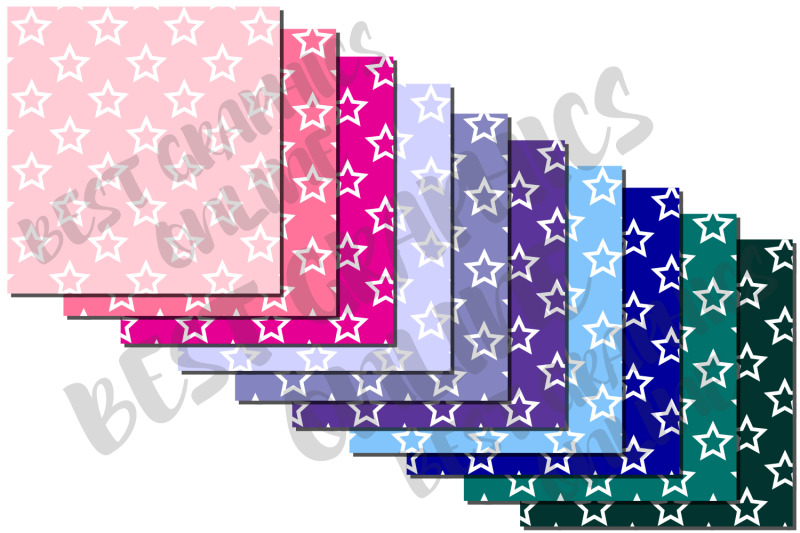 100-stars-outline-digital-papers-pack-star-pattern-backrground