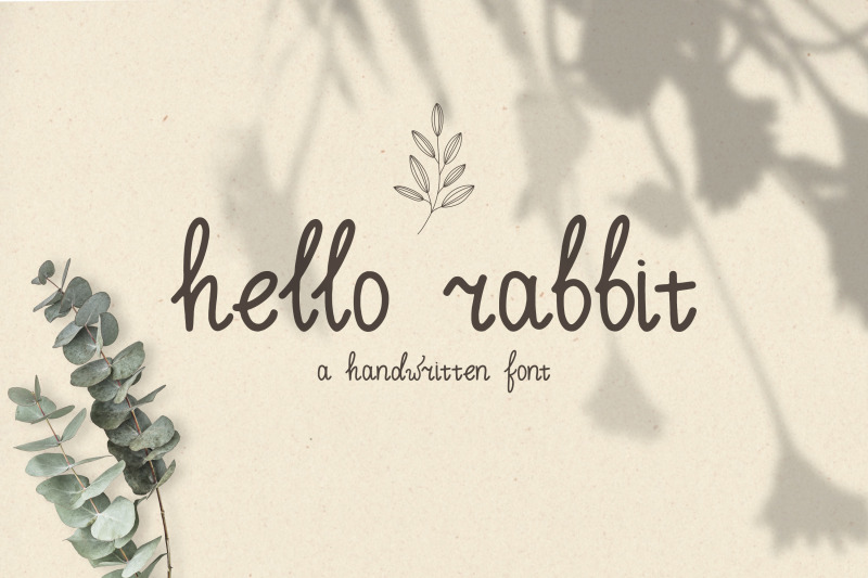hello-rabbit-handwritten-font