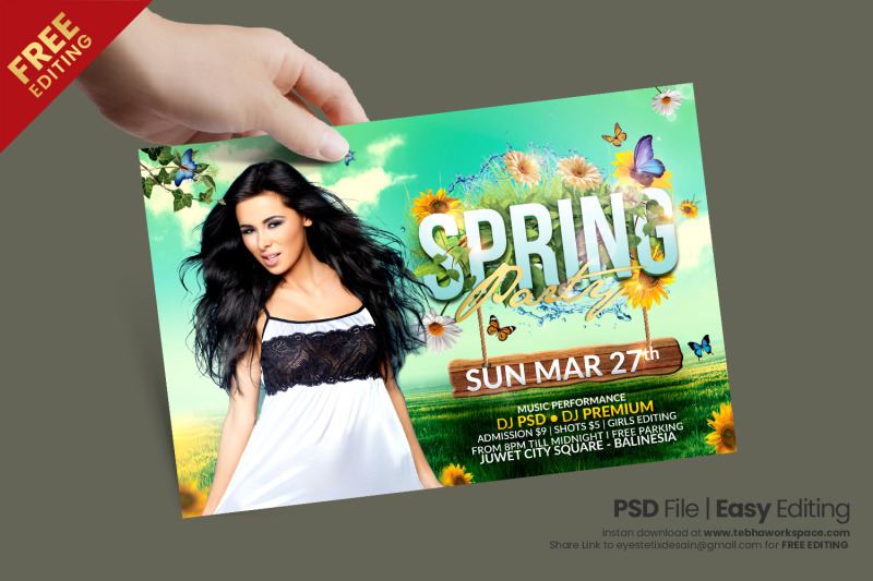 modern-style-spring-party-flyer-template