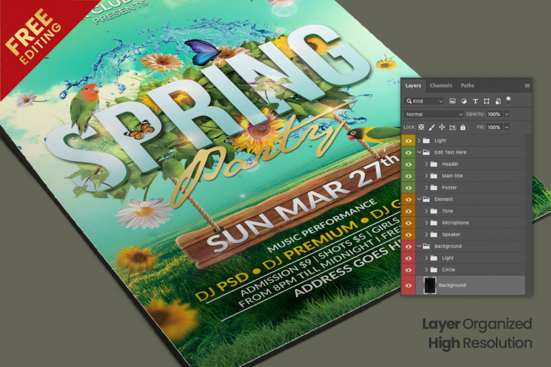modern-colorful-spring-party-flyer-template
