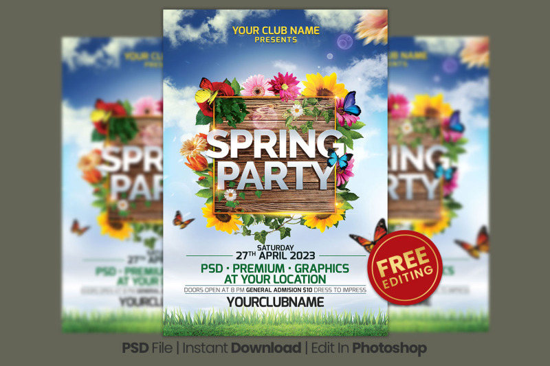 modern-colorful-spring-party-flyer-template