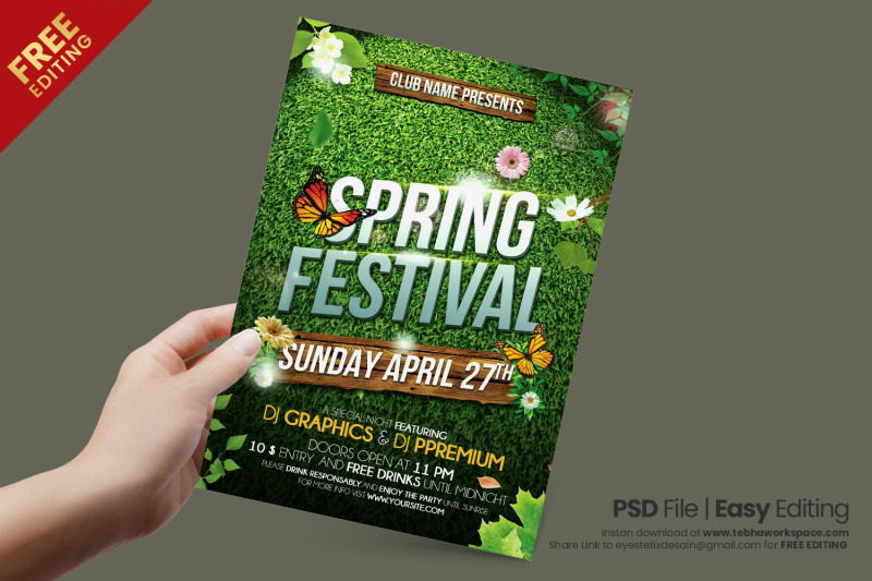 modern-green-spring-festival-flyer-template