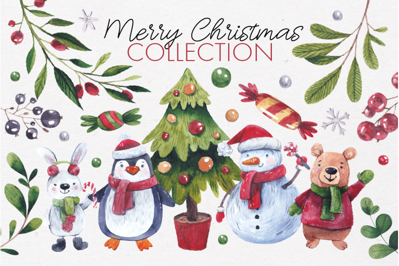 christmas-watercolor-collection