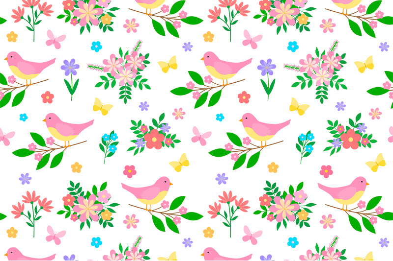 spring-pattern-spring-flowers-pattern-gardening-pattern