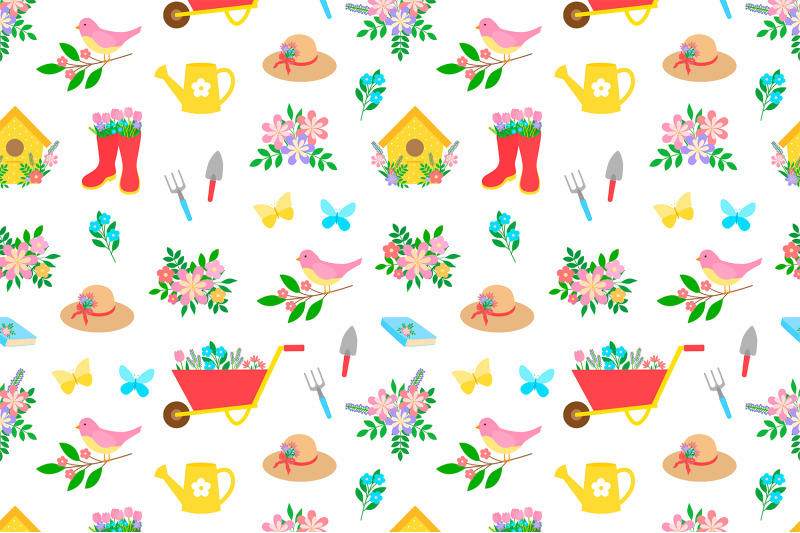 spring-pattern-spring-flowers-pattern-gardening-pattern