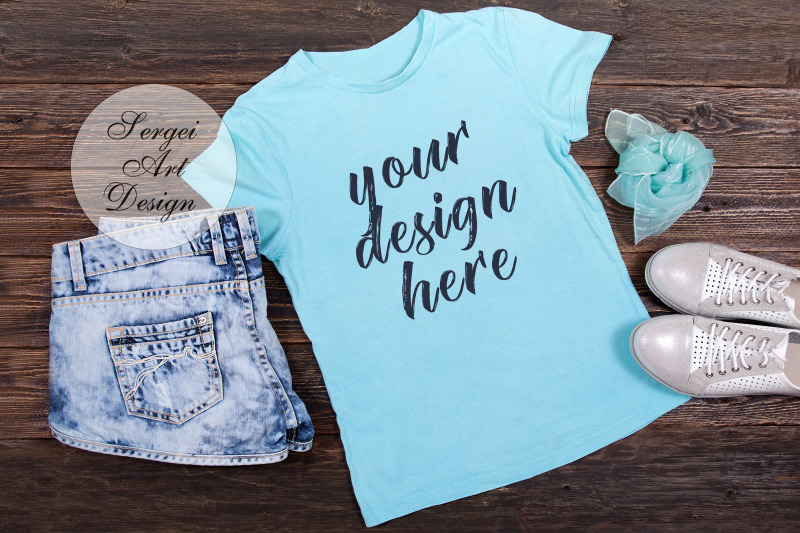 light-blue-t-shirt-mockup-short-sleeve-t-shirt-flat-lay