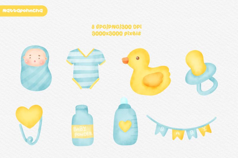 watercolor-cute-baby-shower-clipart