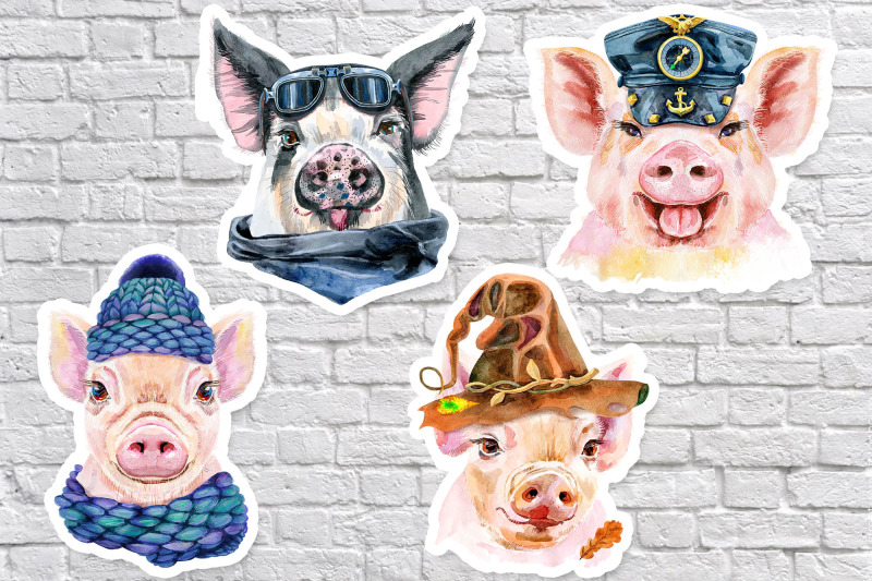 cute-watercolor-pigs-part-9