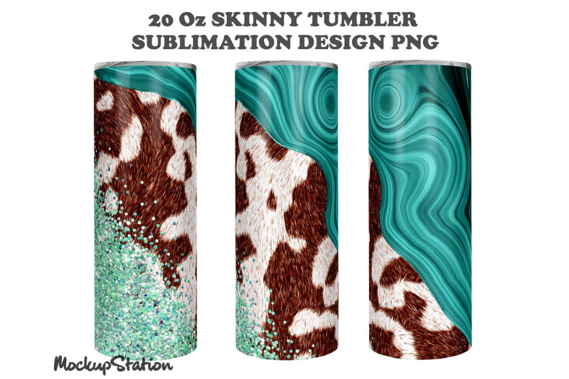 cowhide-nbsp-turquoise-glitter-tumbler-png-design-sublimation-wrap