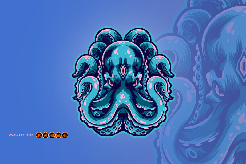 the-angry-octopus-mascot-logo-kraken-illustrations