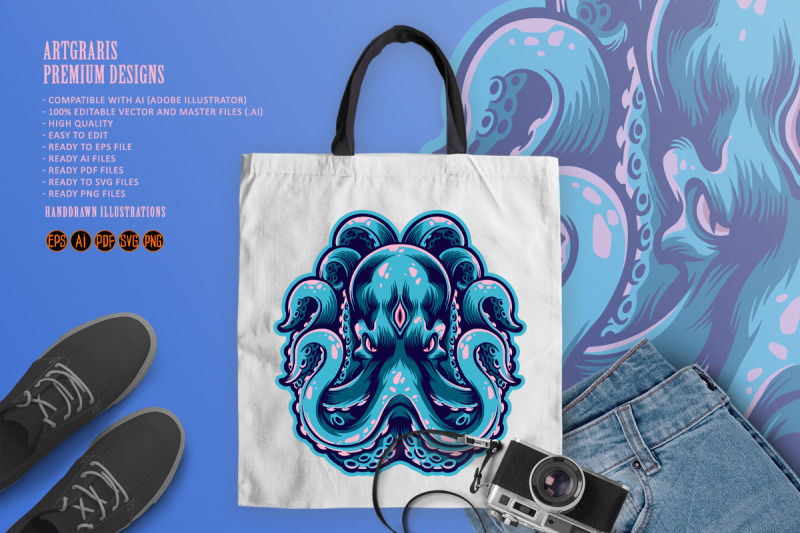 the-angry-octopus-mascot-logo-kraken-illustrations