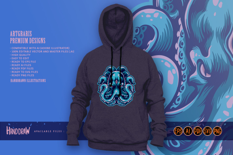 the-angry-octopus-mascot-logo-kraken-illustrations