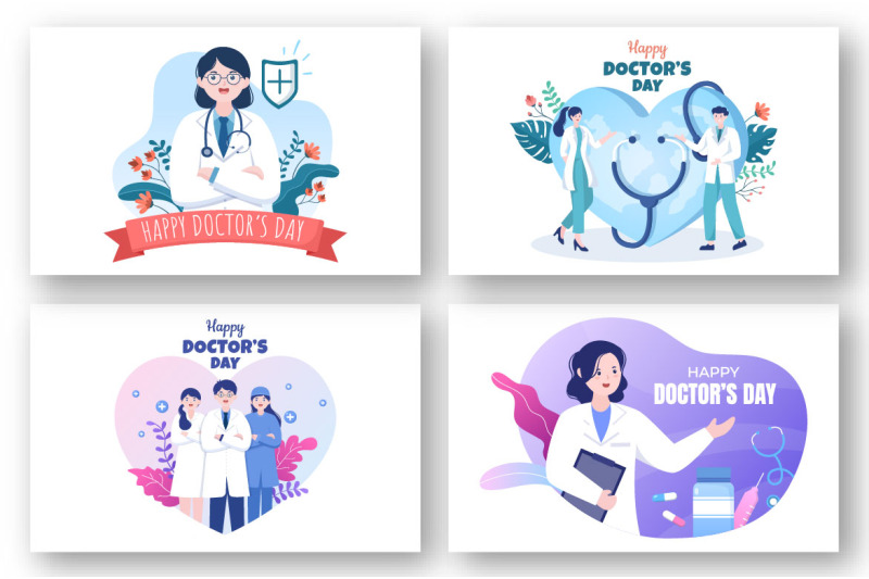 12-world-doctors-day-vector-illustration