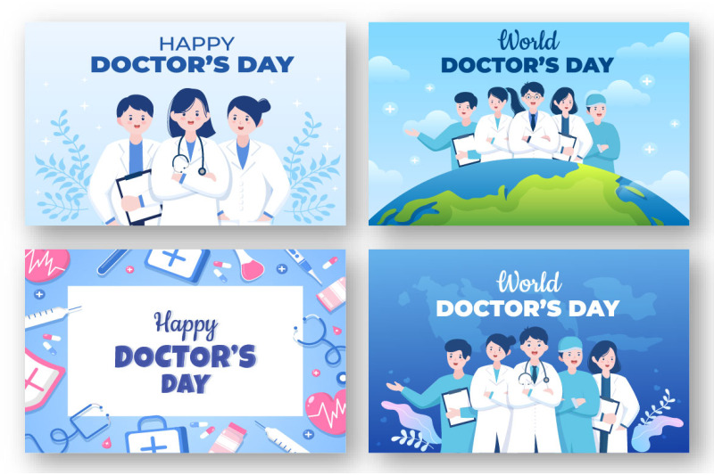 12-world-doctors-day-vector-illustration