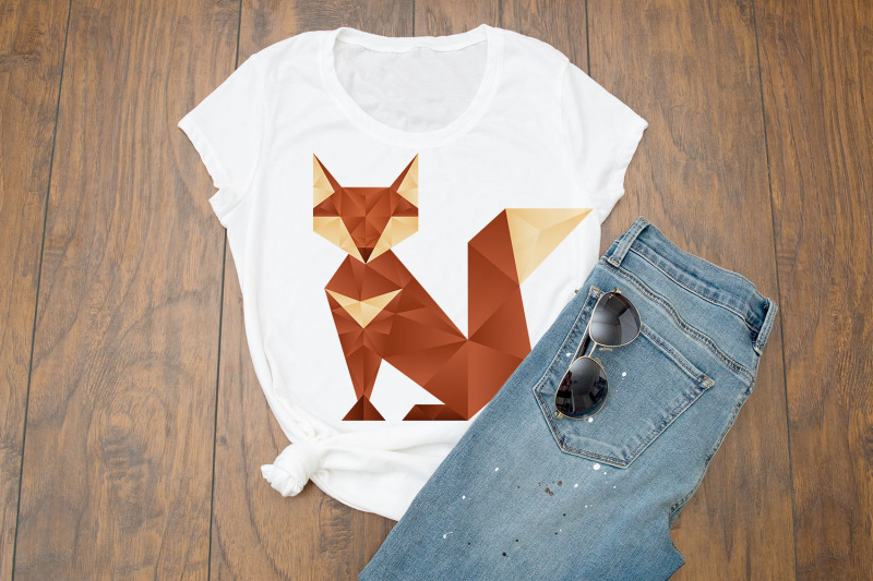 geometric-fractal-fox-sublimation-png