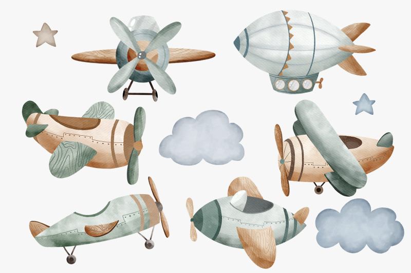 watercolor-airplane-travel-clipart-png-baby-shower-clipart