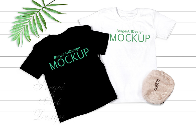 2-white-and-black-t-shirt-mockups-two-short-sleeve-t-shirt-apparel-d