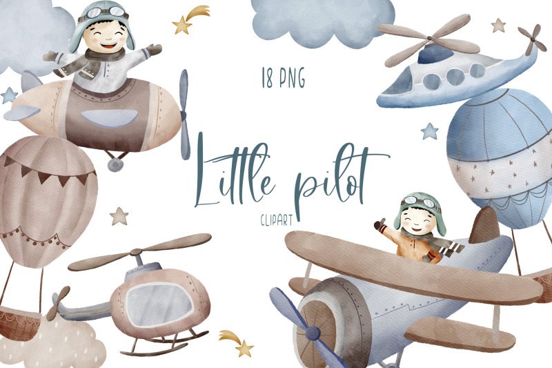 watercolor-little-pilot-clipart-airplane-clipart-png