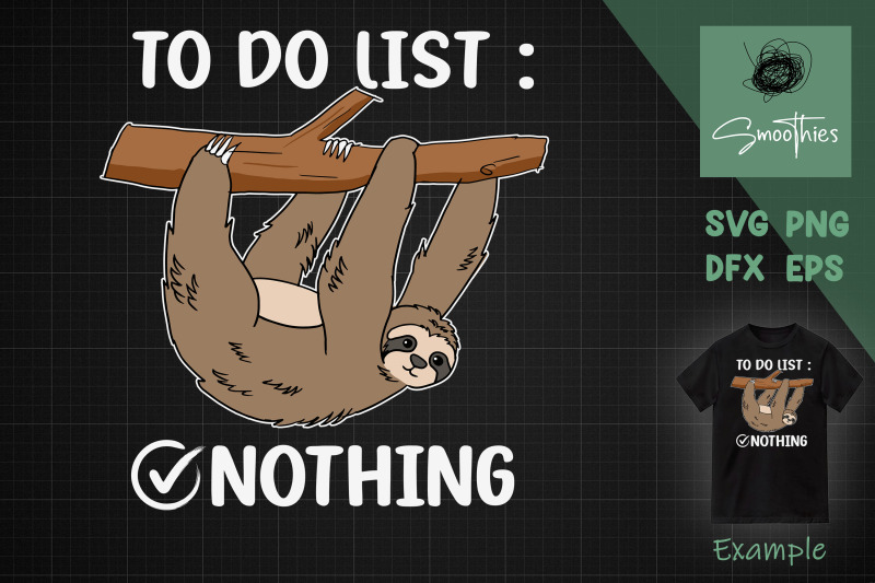 sloth-tired-todo-list-nothing-lazy-sloth