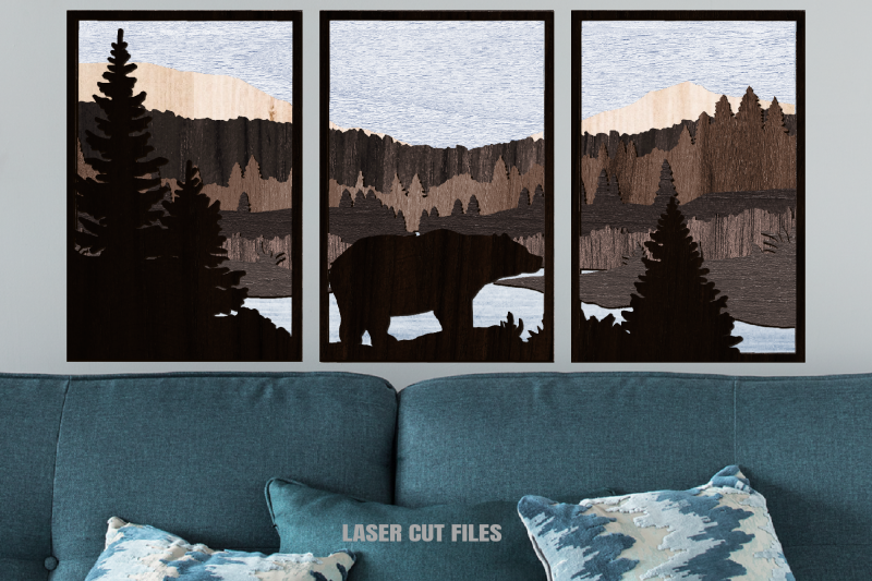 forest-bear-scene-svg-laser-cut-files-picture-frame-glowforge