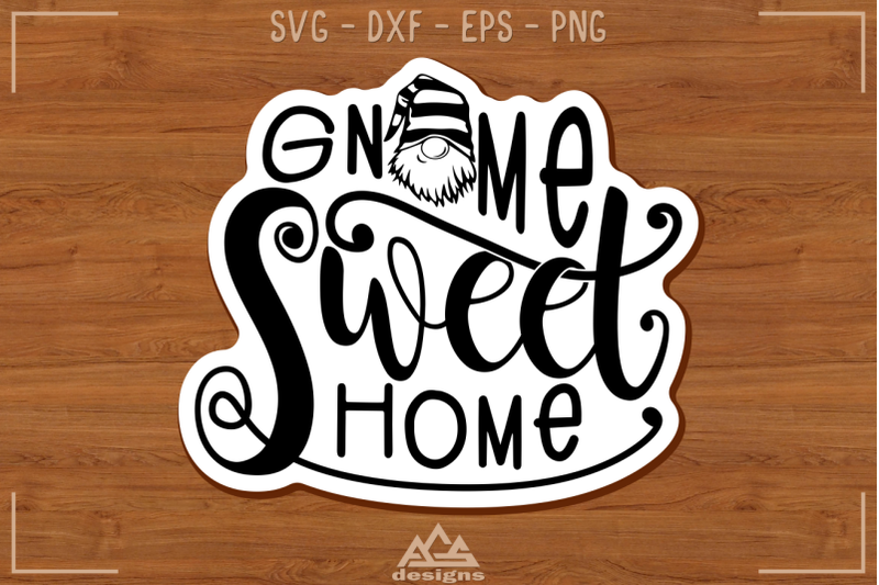 gnome-sweet-home-decals-sticker-svg-design