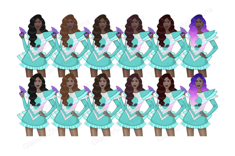 galaxy-girls-clipart