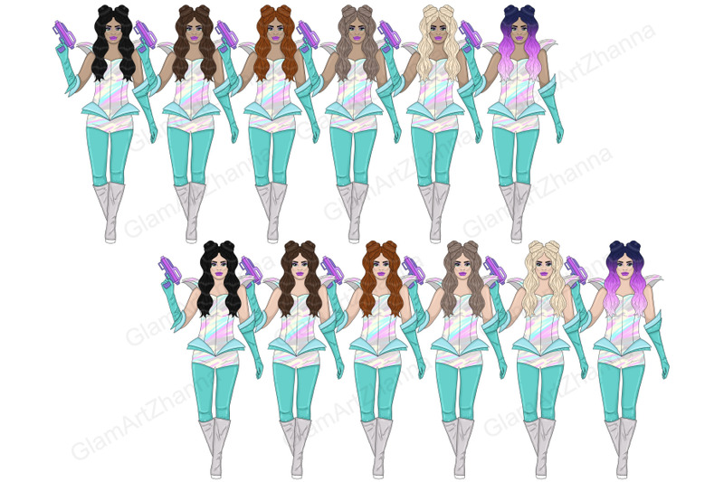 galaxy-girls-clipart