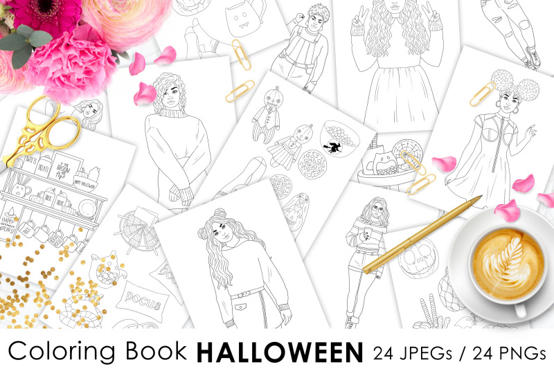 coloring-book-halloween