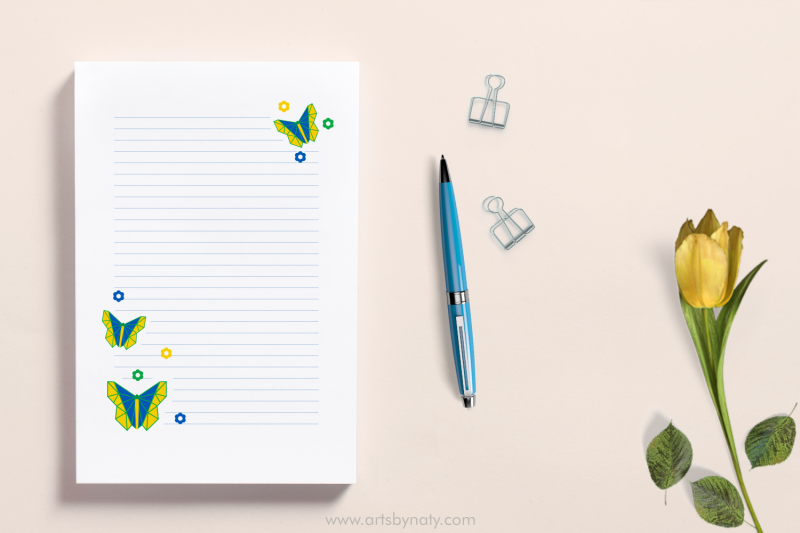 blue-and-yellow-butterfly-kdp-printable-sheets