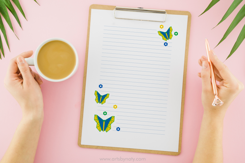 blue-and-yellow-butterfly-kdp-printable-sheets