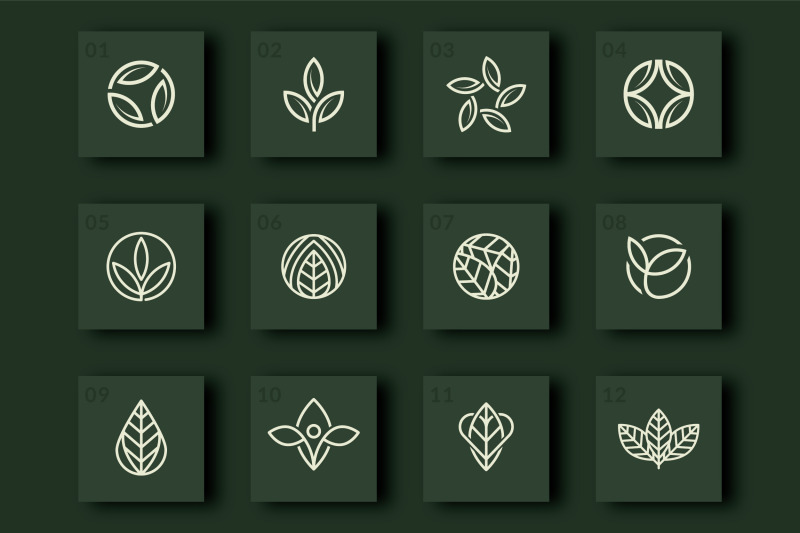 12-leaves-logo-collection