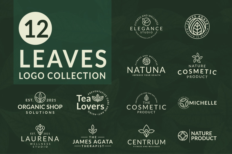 12-leaves-logo-collection