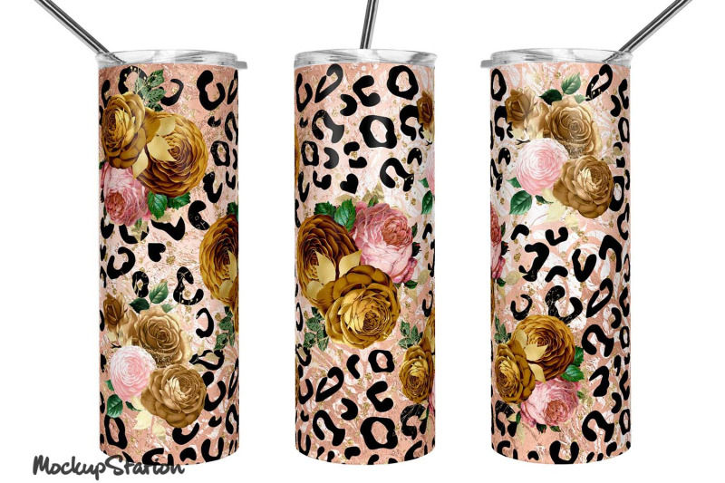 leopard-tumbler-design-png-floral-rose-gold-tumbler-wrap