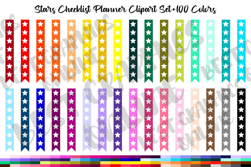 100-stars-checklist-planner-clipart-flag-check-list-images