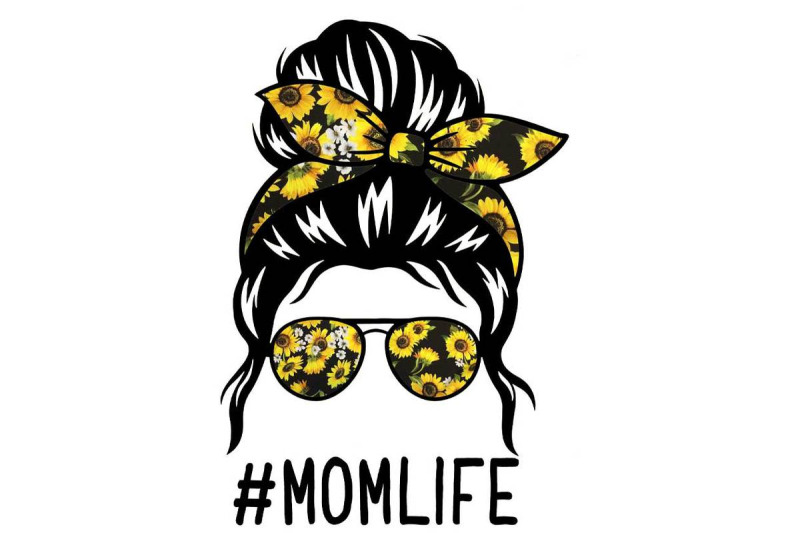 sunflower-messy-bun-momlife-sublimation