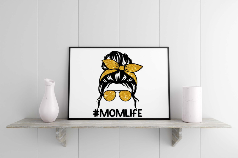 gold-bling-messy-bun-momlife-sublimation