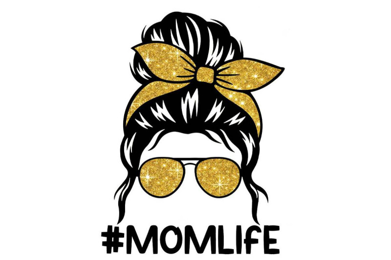 gold-bling-messy-bun-momlife-sublimation