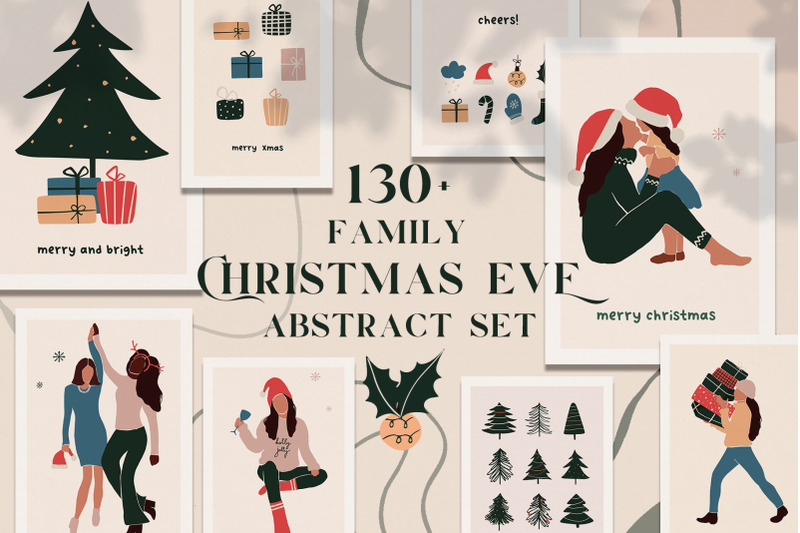 christmas-eve-abstract-family-set