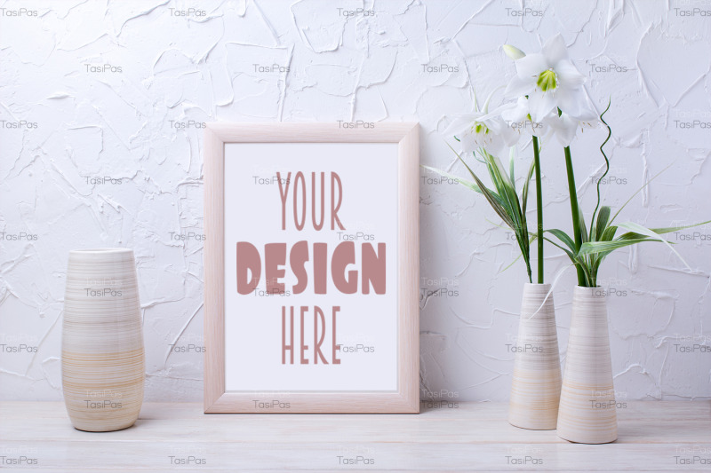 wooden-frame-mockup-with-lily-and-striped-vase