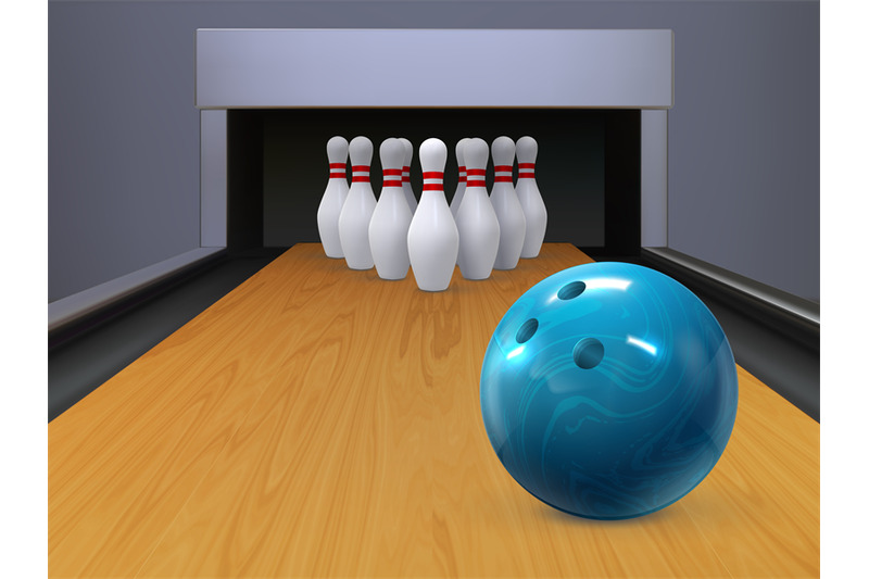 realistic-bowling-wood-lane-with-rolling-ball-and-skittle-pins-sport