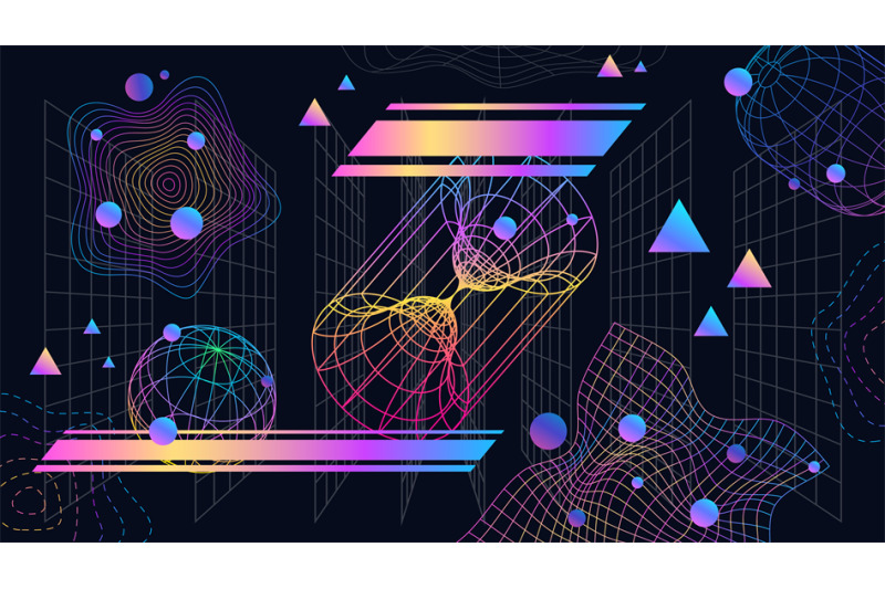 neo-futuristic-abstract-background-with-3d-grids-and-shapes-neon-wire